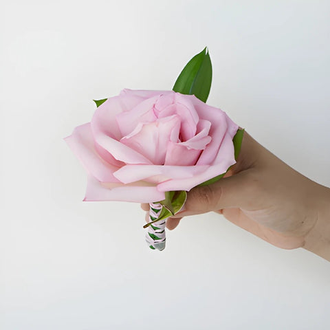 Modern Light Pink Boutonniere and Corsage Pack